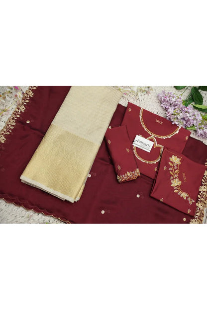 దక్షిణ భారత పండుగ సాంప్రదాయ హాఫ్ చీర (ఛవి) 