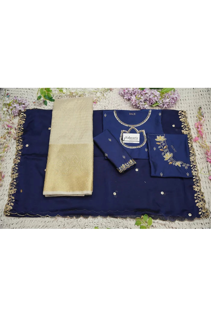 దక్షిణ భారత పండుగ సాంప్రదాయ హాఫ్ చీర (ఛవి) 