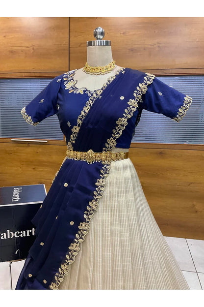 దక్షిణ భారత పండుగ సాంప్రదాయ హాఫ్ చీర (ఛవి) 