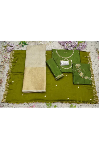 దక్షిణ భారత పండుగ సాంప్రదాయ హాఫ్ చీర (ఛవి) 