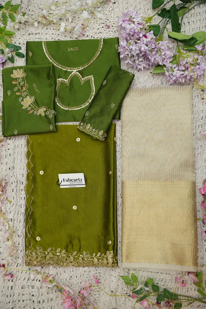 దక్షిణ భారత పండుగ సాంప్రదాయ హాఫ్ చీర (ఛవి) 