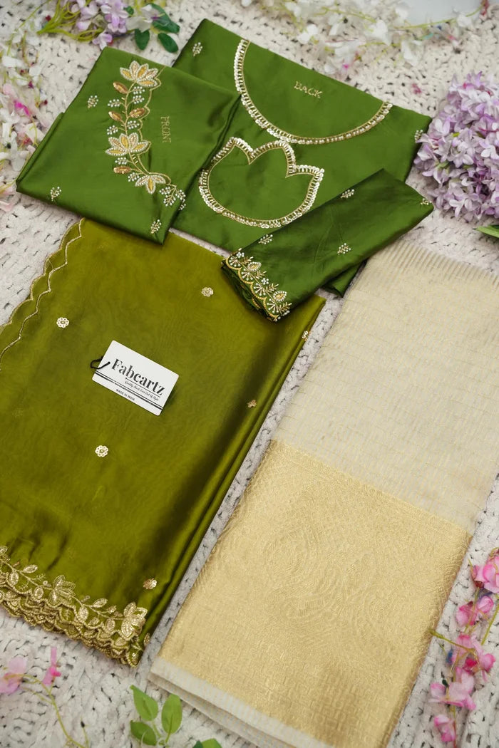 దక్షిణ భారత పండుగ సాంప్రదాయ హాఫ్ చీర (ఛవి) 