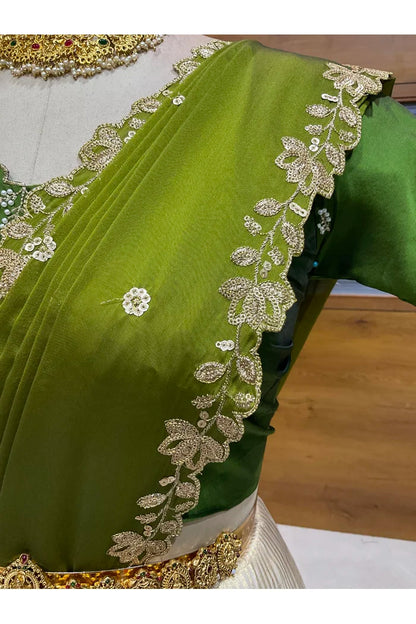 దక్షిణ భారత పండుగ సాంప్రదాయ హాఫ్ చీర (ఛవి) 