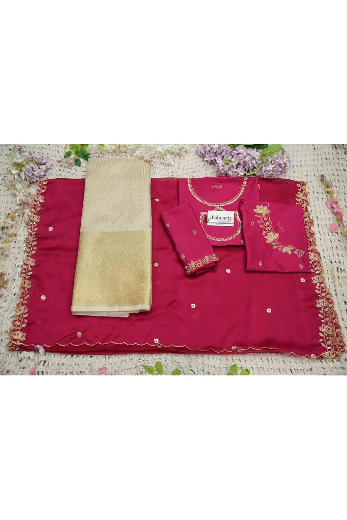 దక్షిణ భారత పండుగ సాంప్రదాయ హాఫ్ చీర (ఛవి) 