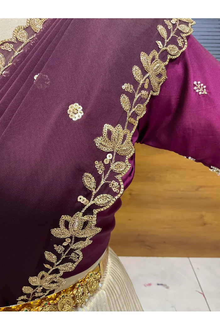 దక్షిణ భారత పండుగ సాంప్రదాయ హాఫ్ చీర (ఛవి) 