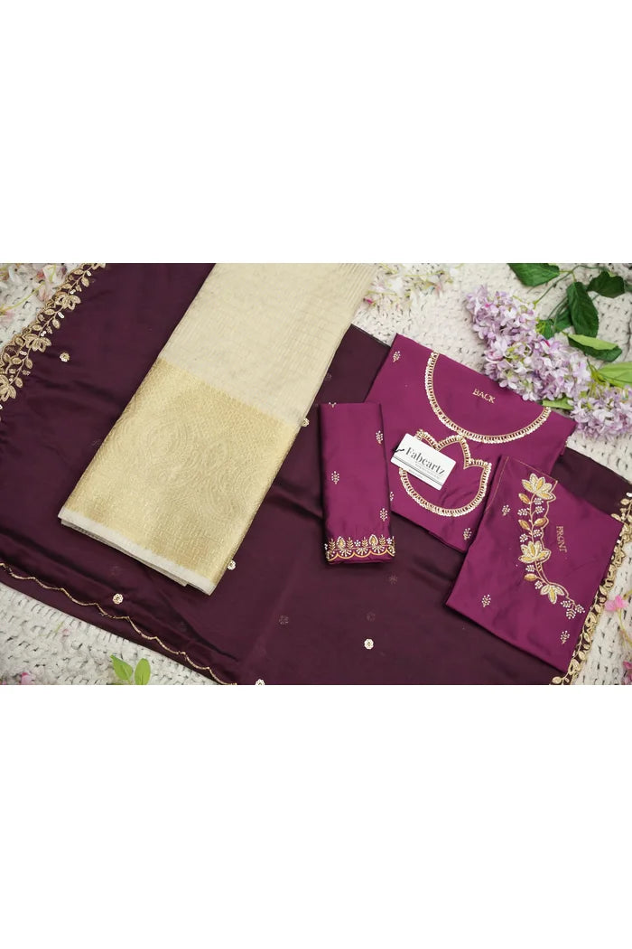 దక్షిణ భారత పండుగ సాంప్రదాయ హాఫ్ చీర (ఛవి) 