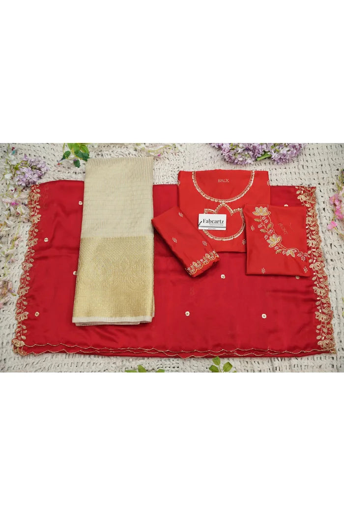 దక్షిణ భారత పండుగ సాంప్రదాయ హాఫ్ చీర (ఛవి) 