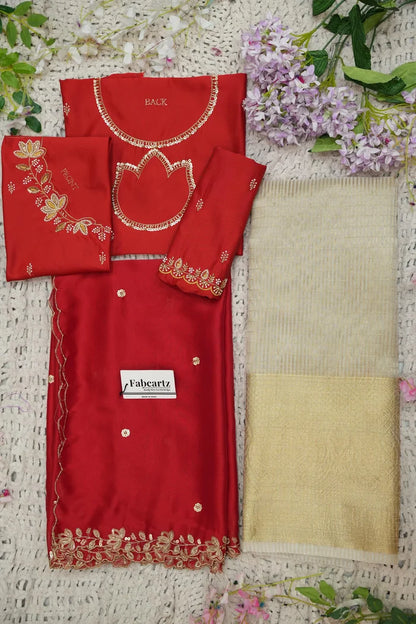 దక్షిణ భారత పండుగ సాంప్రదాయ హాఫ్ చీర (ఛవి) 