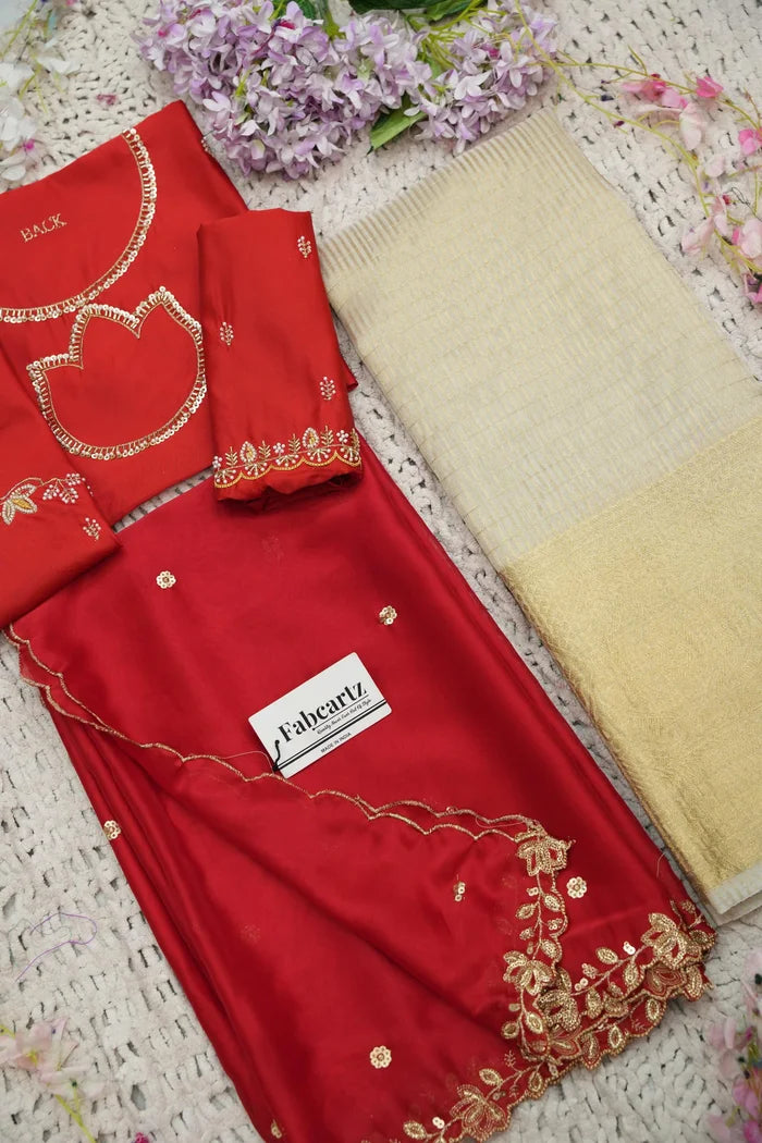 దక్షిణ భారత పండుగ సాంప్రదాయ హాఫ్ చీర (ఛవి) 