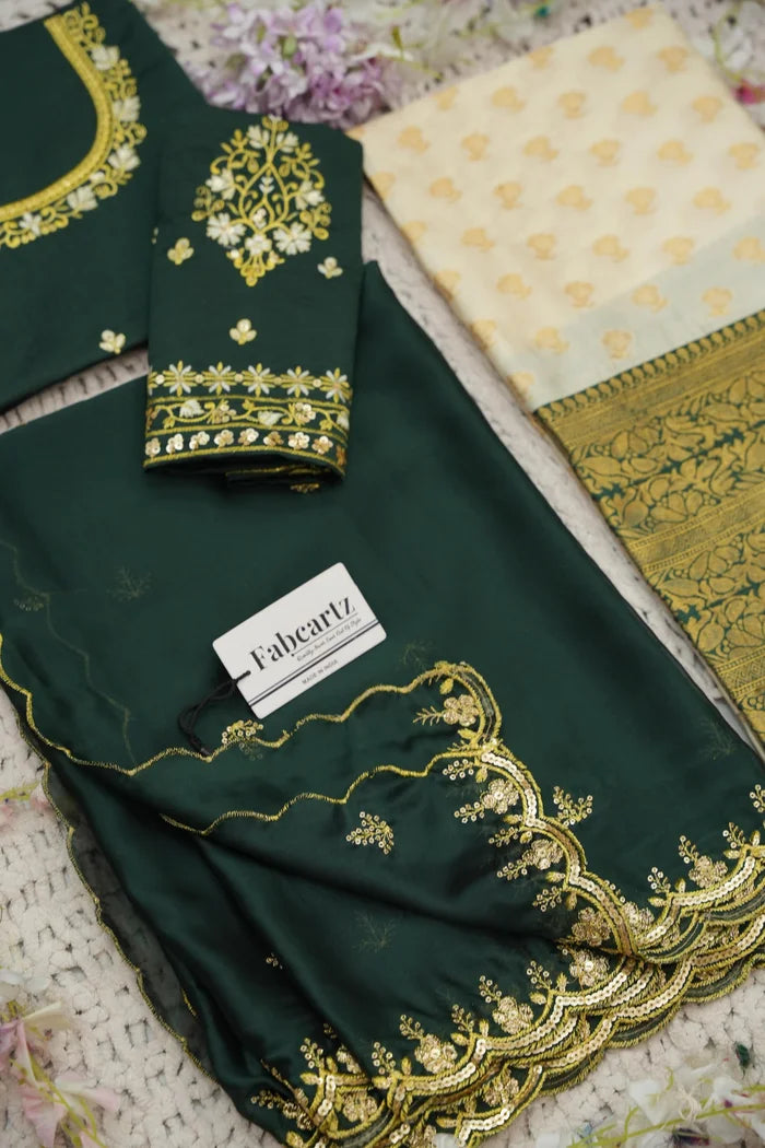 దక్షిణ భారత పండుగ సాంప్రదాయ హాఫ్ చీర (ఛవి) 