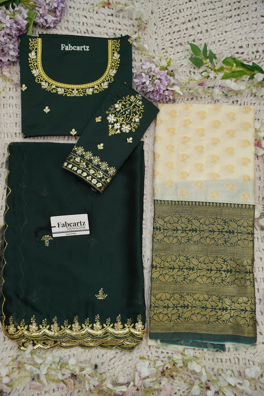 Women's Woven Design zari work Half Saree with Blouse and Rangoli Dupatta Rutuja kv