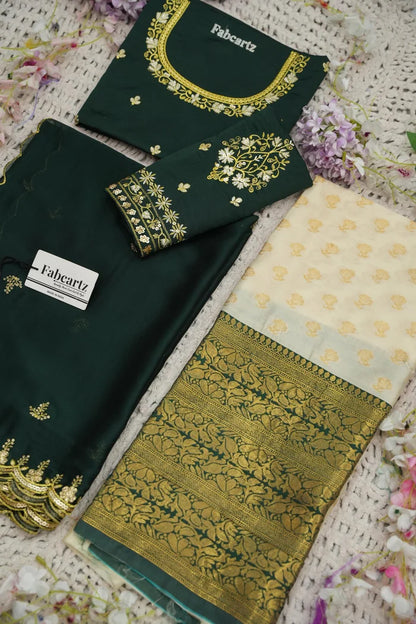 దక్షిణ భారత పండుగ సాంప్రదాయ హాఫ్ చీర (ఛవి) 