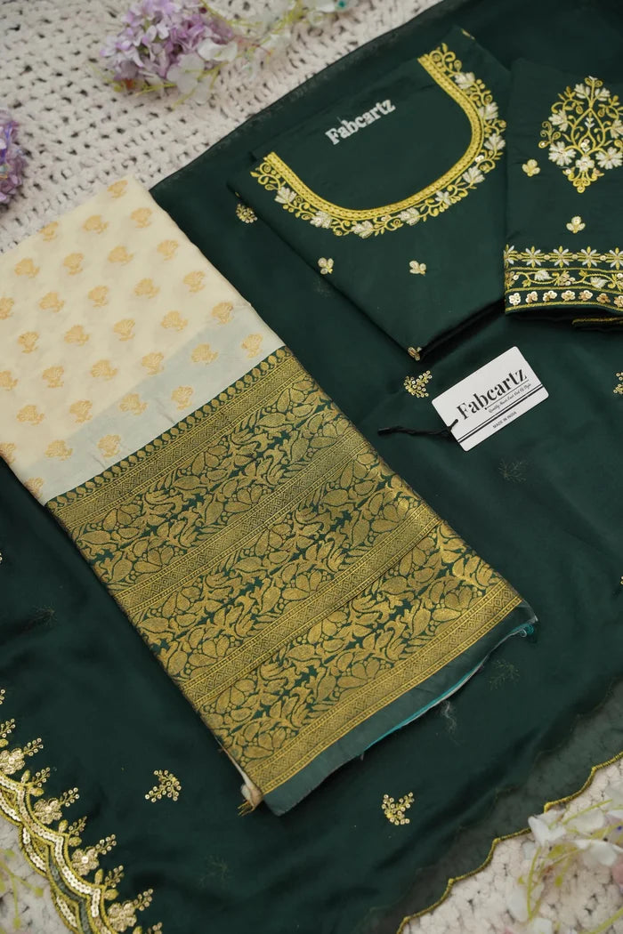 దక్షిణ భారత పండుగ సాంప్రదాయ హాఫ్ చీర (ఛవి) 