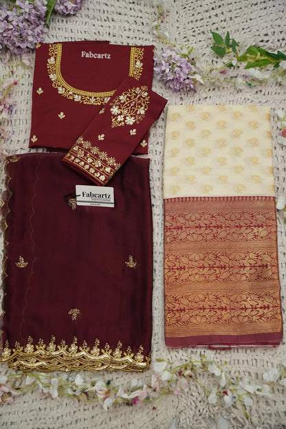 దక్షిణ భారత పండుగ సాంప్రదాయ హాఫ్ చీర (ఛవి) 