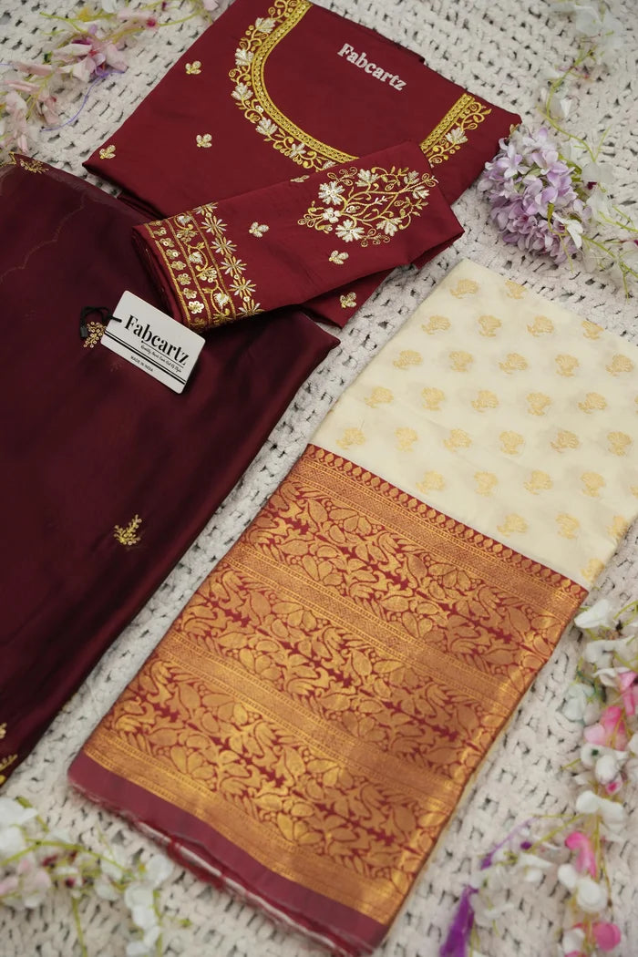 దక్షిణ భారత పండుగ సాంప్రదాయ హాఫ్ చీర (ఛవి) 