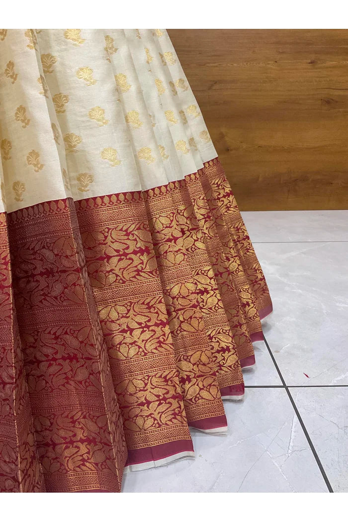 దక్షిణ భారత పండుగ సాంప్రదాయ హాఫ్ చీర (ఛవి) 