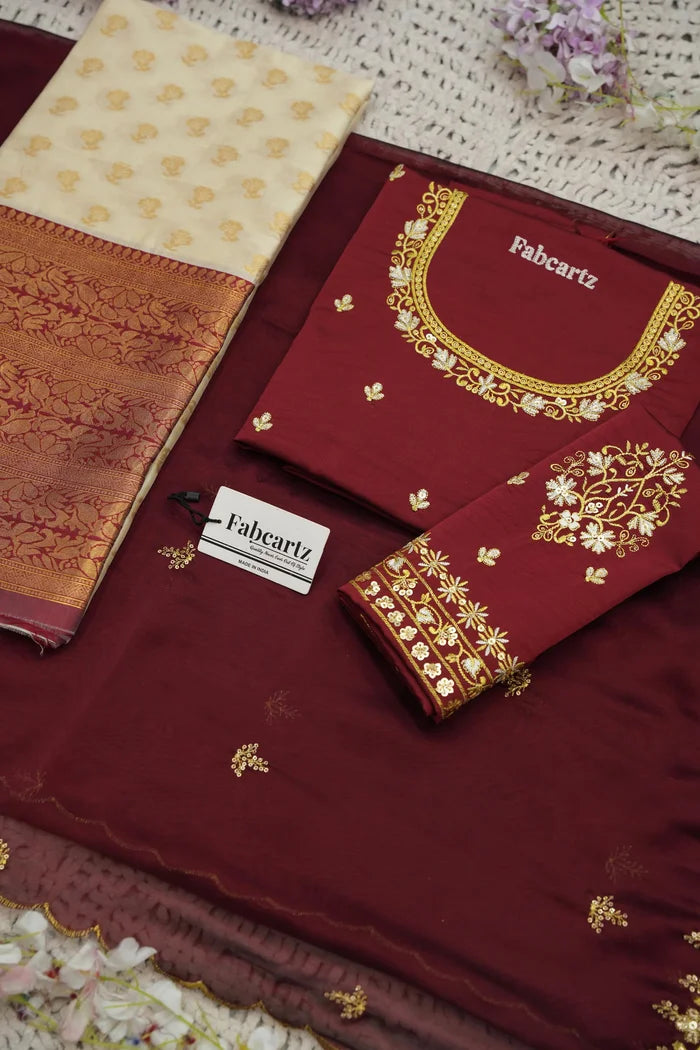 దక్షిణ భారత పండుగ సాంప్రదాయ హాఫ్ చీర (ఛవి) 