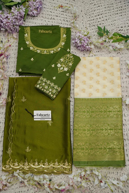 దక్షిణ భారత పండుగ సాంప్రదాయ హాఫ్ చీర (ఛవి) 