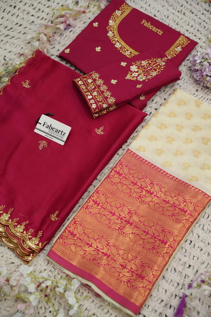 దక్షిణ భారత పండుగ సాంప్రదాయ హాఫ్ చీర (ఛవి) 