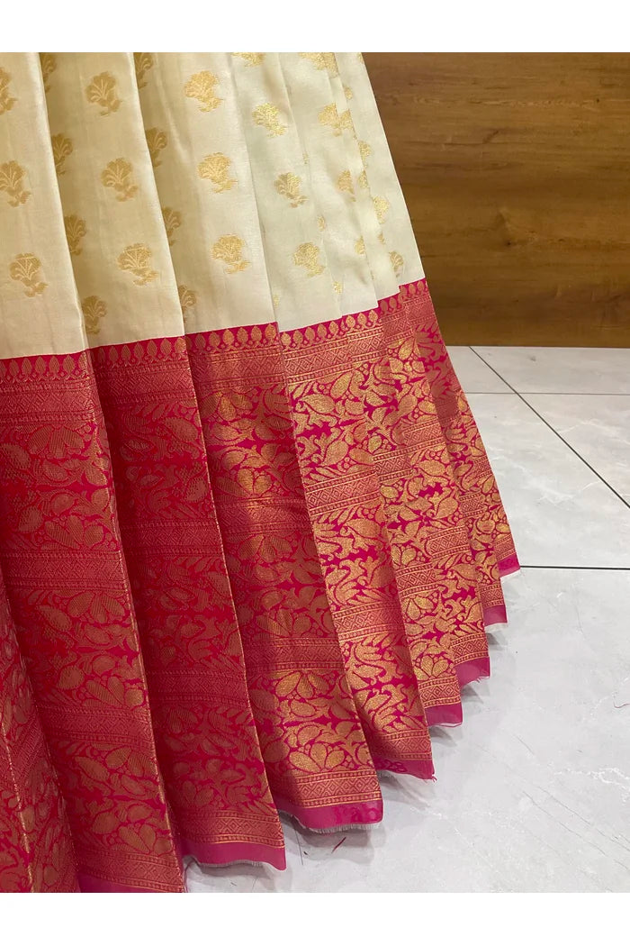 దక్షిణ భారత పండుగ సాంప్రదాయ హాఫ్ చీర (ఛవి) 