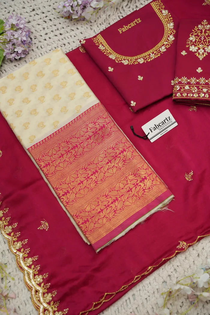 దక్షిణ భారత పండుగ సాంప్రదాయ హాఫ్ చీర (ఛవి) 