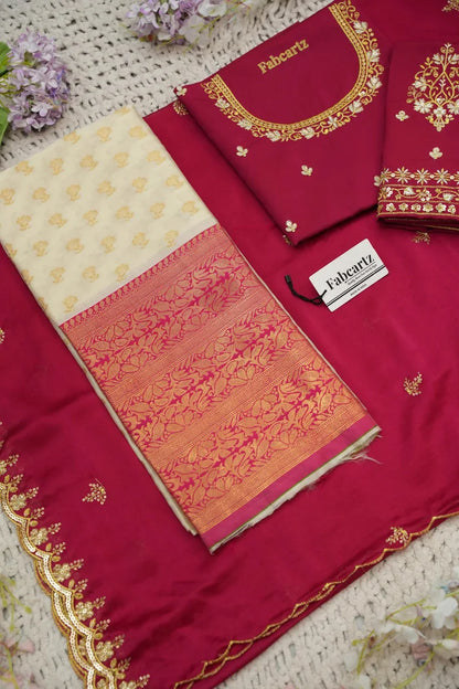 దక్షిణ భారత పండుగ సాంప్రదాయ హాఫ్ చీర (ఛవి) 