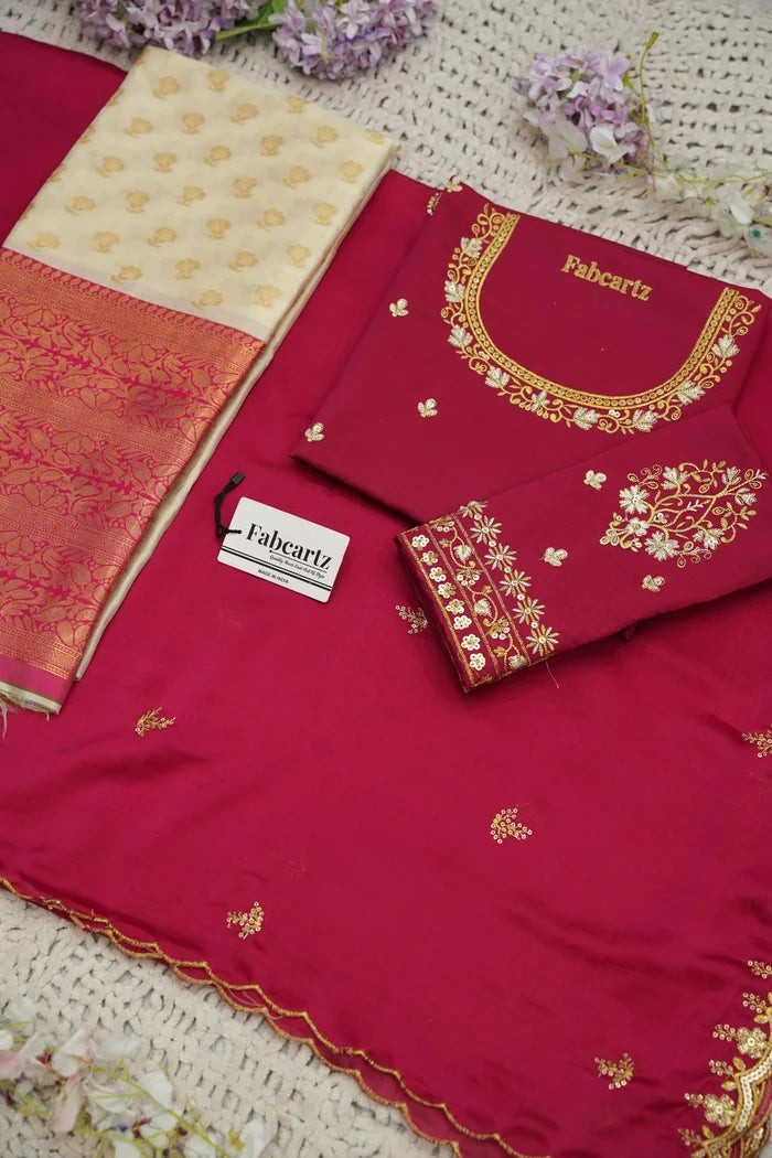 దక్షిణ భారత పండుగ సాంప్రదాయ హాఫ్ చీర (ఛవి) 