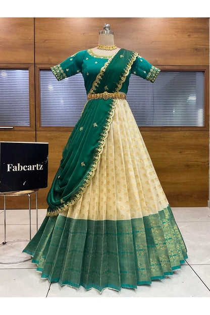 దక్షిణ భారత పండుగ సాంప్రదాయ హాఫ్ చీర (ఛవి) 