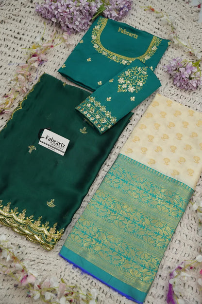 దక్షిణ భారత పండుగ సాంప్రదాయ హాఫ్ చీర (ఛవి) 