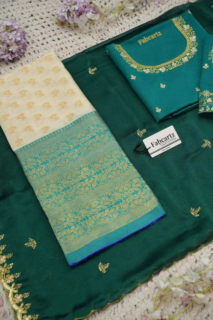 దక్షిణ భారత పండుగ సాంప్రదాయ హాఫ్ చీర (ఛవి) 