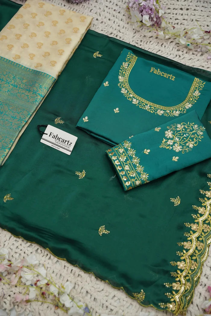 దక్షిణ భారత పండుగ సాంప్రదాయ హాఫ్ చీర (ఛవి) 