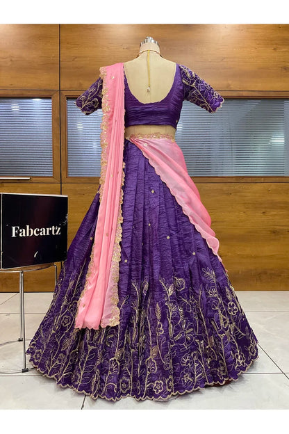 దక్షిణ భారత పండుగ సాంప్రదాయ హాఫ్ చీర (ఛవి) 