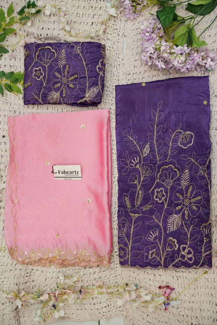 Beautiful South Indian Style Gold Crush Half Saree with Hand Work and Beads Work Blouse and Dupatta for Women | SitaRamam Kv