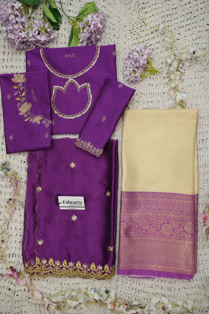 దక్షిణ భారత పండుగ సాంప్రదాయ హాఫ్ చీర (ఛవి) 