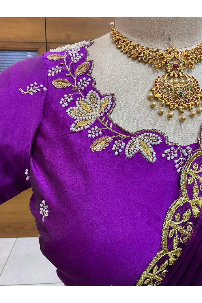 దక్షిణ భారత పండుగ సాంప్రదాయ హాఫ్ చీర (ఛవి) 