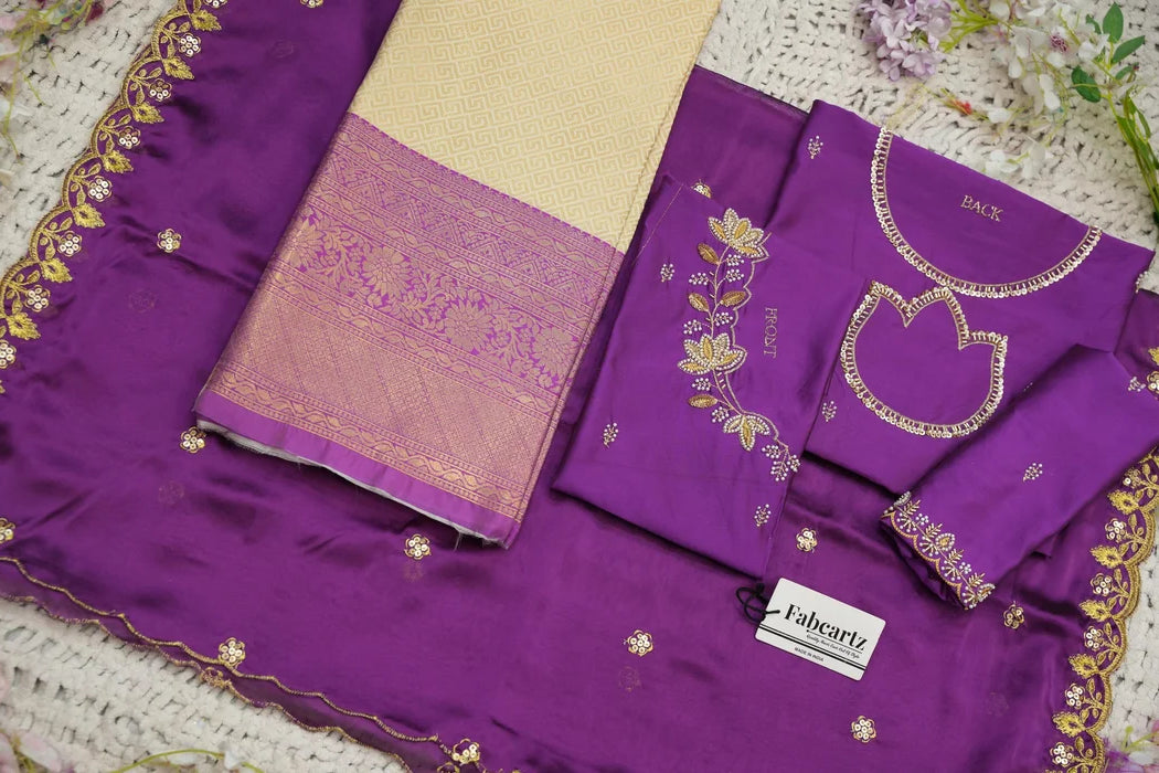 దక్షిణ భారత పండుగ సాంప్రదాయ హాఫ్ చీర (ఛవి) 