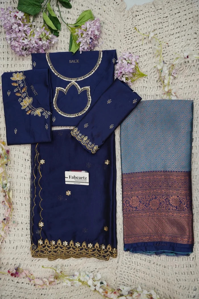 దక్షిణ భారత పండుగ సాంప్రదాయ హాఫ్ చీర (ఛవి) 