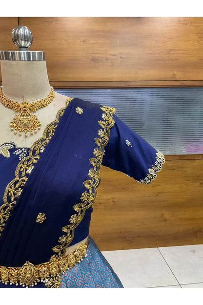 దక్షిణ భారత పండుగ సాంప్రదాయ హాఫ్ చీర (ఛవి) 