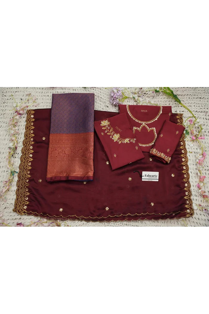 దక్షిణ భారత పండుగ సాంప్రదాయ హాఫ్ చీర (ఛవి) 