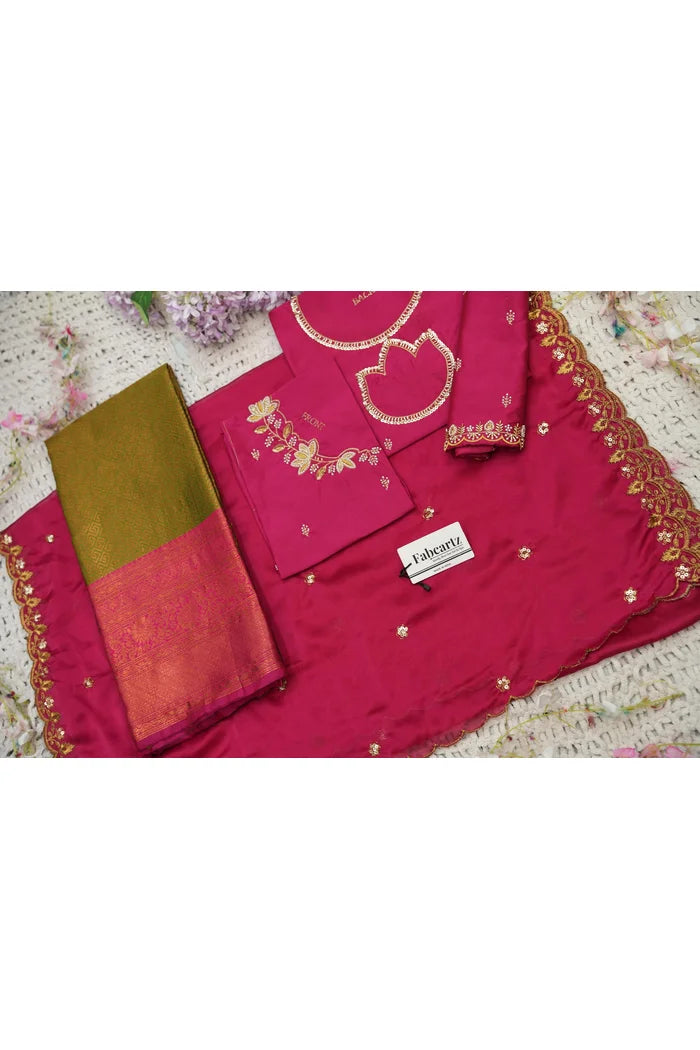 దక్షిణ భారత పండుగ సాంప్రదాయ హాఫ్ చీర (ఛవి) 