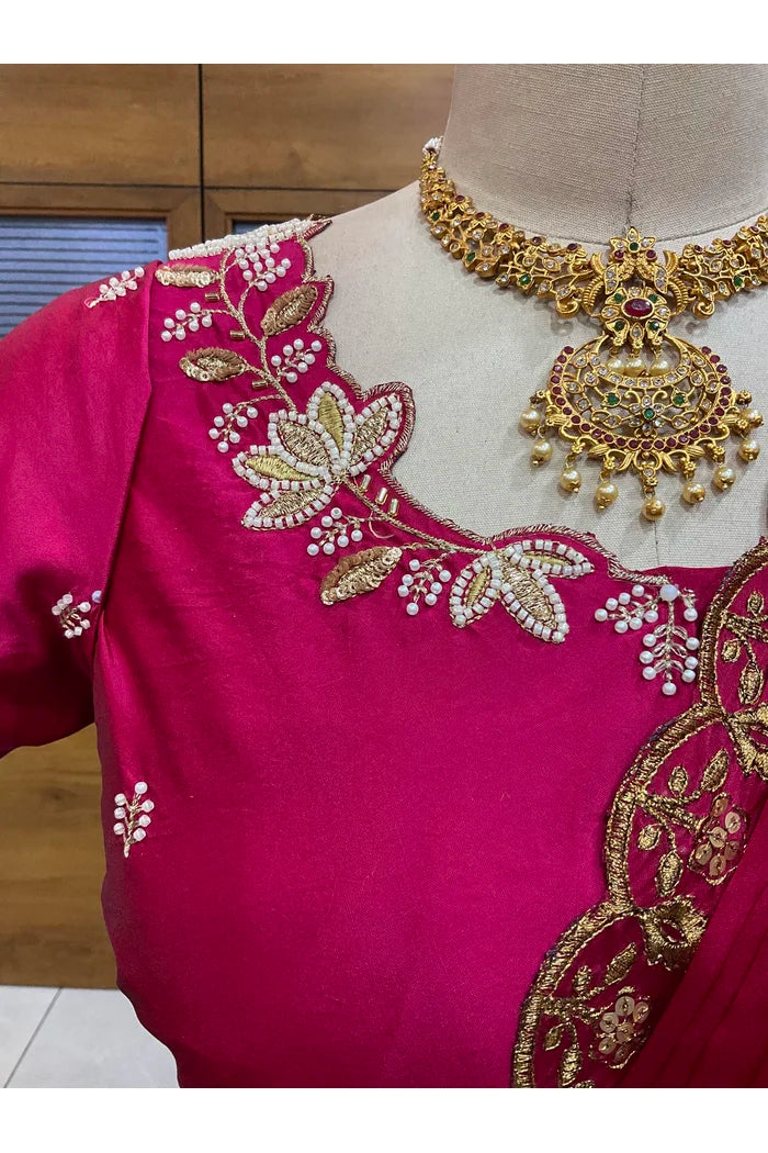 దక్షిణ భారత పండుగ సాంప్రదాయ హాఫ్ చీర (ఛవి) 