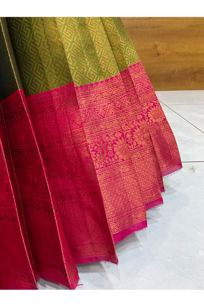 దక్షిణ భారత పండుగ సాంప్రదాయ హాఫ్ చీర (ఛవి) 