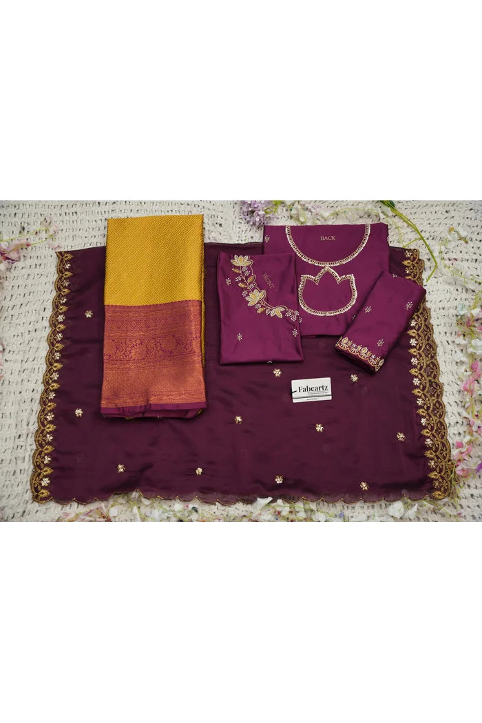 దక్షిణ భారత పండుగ సాంప్రదాయ హాఫ్ చీర (ఛవి) 