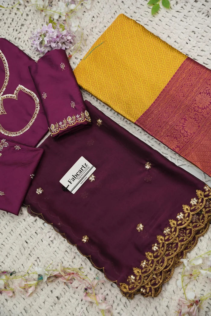 దక్షిణ భారత పండుగ సాంప్రదాయ హాఫ్ చీర (ఛవి) 