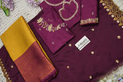 దక్షిణ భారత పండుగ సాంప్రదాయ హాఫ్ చీర (ఛవి) 