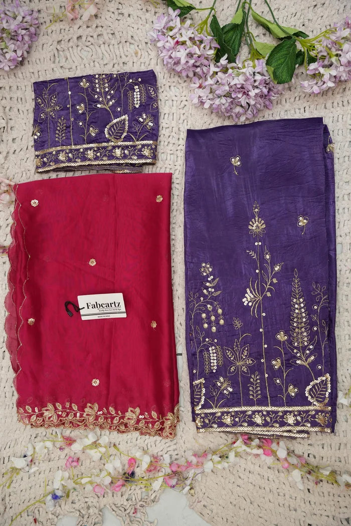 దక్షిణ భారత పండుగ సాంప్రదాయ హాఫ్ చీర (ఛవి) 