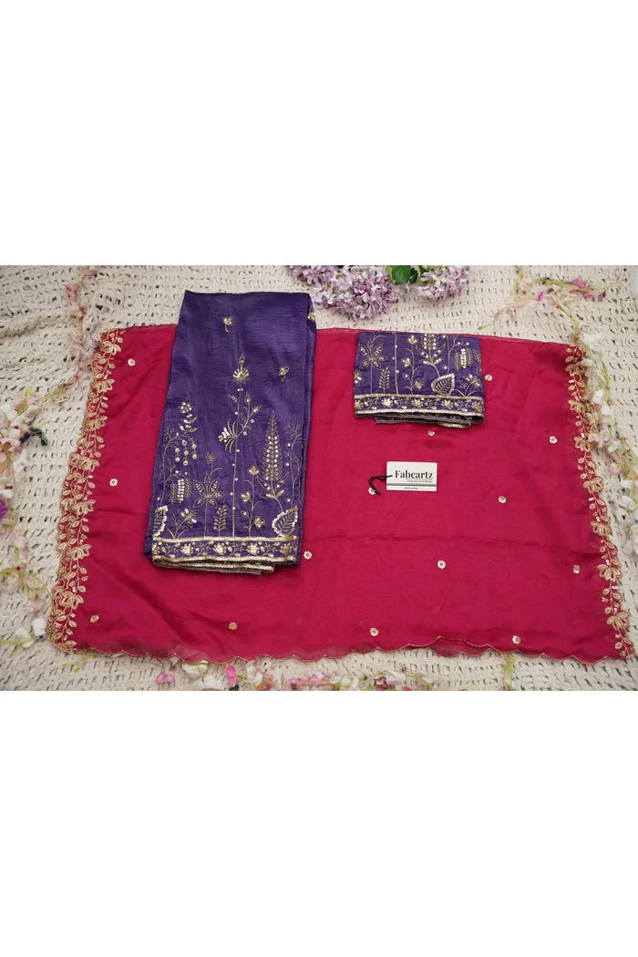 దక్షిణ భారత పండుగ సాంప్రదాయ హాఫ్ చీర (ఛవి) 