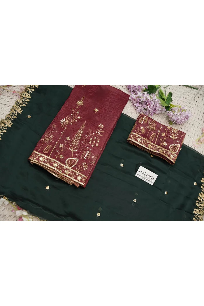 దక్షిణ భారత పండుగ సాంప్రదాయ హాఫ్ చీర (ఛవి) 