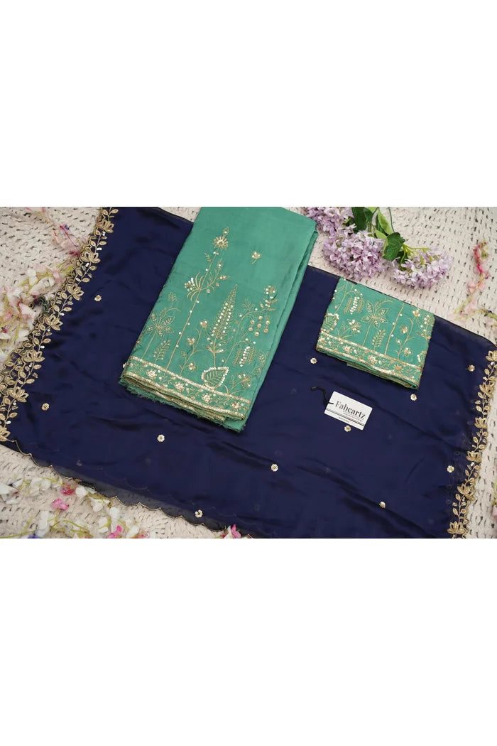 దక్షిణ భారత పండుగ సాంప్రదాయ హాఫ్ చీర (ఛవి) 