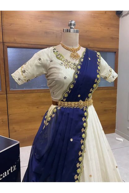 దక్షిణ భారత పండుగ సాంప్రదాయ హాఫ్ చీర (ఛవి) 